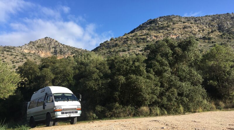 Van and Mountains